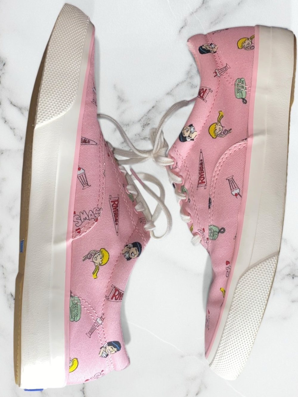 Keds X Betty And Veronica Anchor Riverdale Pink Canvas Sneakers sz8 - Picture 2 of 5